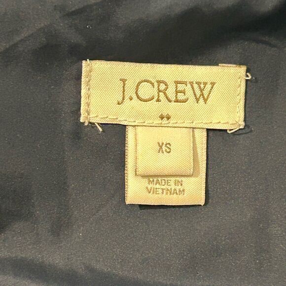 J CREW Quilted Down Puffer Vest Womens XS Insulated Navy White Polka Dots Zip Up - Picture 8 of 12